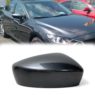 Car Rearview Mirror Cap Cover for Mazda 6 2014-2016 Mirror Covers (RED, Left) (Grey)