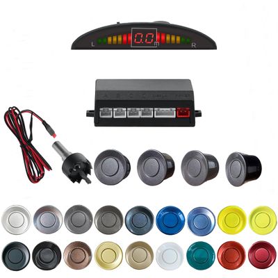 SANDETOUN Parking Sensor Kit Backup Sensor Kit Reverse Sensor for Car 18 Color Options for Probes Adjustable Alarm Volume Professional Sensore de Reversa para Carro Safe Driving AssistantDarkgrey