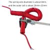 ACFFVBW Coiled Extension Cord, Cable Spring Spiral 1PC Red Wire 2-Cores 15AWG Stretch 1/2/3/4/5/6Meters Stretchable Shrinkable(2core 15awg,Stretch 5Meters) view 4