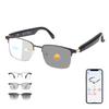 Al Smart Glasses for Men Women - Bluetooth Translation Glasses with 169 Languages, Photochromic Lenses-UV/Blue Light Protection, Music & Calls, Al Vioce Assistant, Travel Meeting Business Trade-Gold view 1