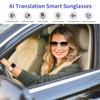 Al Smart Glasses for Men Women - Bluetooth Translation Glasses with 169 Languages, Photochromic Lenses-UV/Blue Light Protection, Music & Calls, Al Vioce Assistant, Travel Meeting Business Trade-Gold view 2