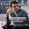 Al Smart Glasses for Men Women - Bluetooth Translation Glasses with 169 Languages, Color-change Lenses, Photo Translation, Music & Calls, Al Vioce Assistant, Travel Meeting Business Trade - Silver view 3