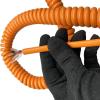 ACFFVBW Coiled Extension Cord, 3 Core 17AWG Spring Power Cord LED Telescopic Oil Oxygen-Free Copper Electrical Equipment Cable Spiral Extension(Stretch 1 Meter) view 2