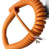 ACFFVBW Coiled Extension Cord, 3 Core 17AWG Spring Power Cord LED Telescopic Oil Oxygen-Free Copper Electrical Equipment Cable Spiral Extension(Stretch 1 Meter) view 3