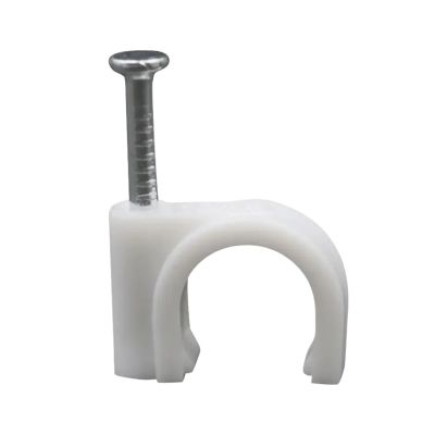 Steel Nail Wire Clip 200PCS/LOT Round Pin-Line Plastic Clamping Cable Holder 4mm 6mm 8mm 10mm(20mm)