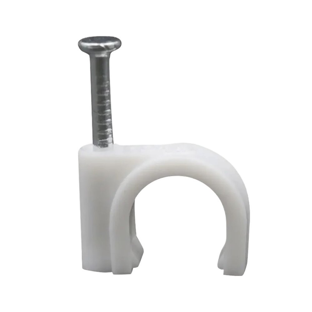 Steel Nail Wire Clip 200PCS/LOT Round Pin-Line Plastic Clamping Cable Holder 4mm 6mm 8mm 10mm(20mm)