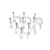 Steel Nail Wire Clip 200PCS/LOT Round Pin-Line Plastic Clamping Cable Holder 4mm 6mm 8mm 10mm(20mm) view 2