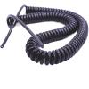 ACFFVBW Coiled Extension Cord, 2.5 Meters Black Telescopic Power Cord,Stretchable Wire, Core 12 Spring Spiral Cable Solar sheathed(5core,18AWG 0.75mm) view 2