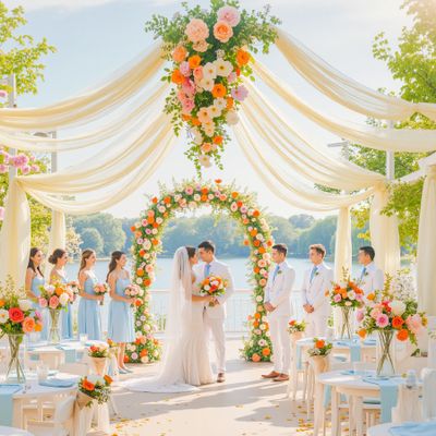 10ft10ft Champagne Ceiling Drapes for Weddings 4 Panels 2.510ft Wrinkle-Free Fabric Long Tent Draping Curtains Photo Backgrounds Decorations for Birthday Party Home Ceremony Stage Swag