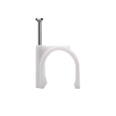 Steel Nail Wire Clip 100pcs Round Cable Clips Clamps 14mm 16mm 18mm 20mm 22mm 25mm(25mm 100pcs)