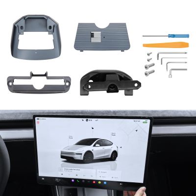tslpuls Screen Swivel Mount for Tesla Model Y Juniper(2025-2026) & Model 3 Highland(2024-2025) - Left/Right 30 Up/Down 15 Rotating Bracket, 4-Way Adjustable Screen Mount for Tesla Center Display