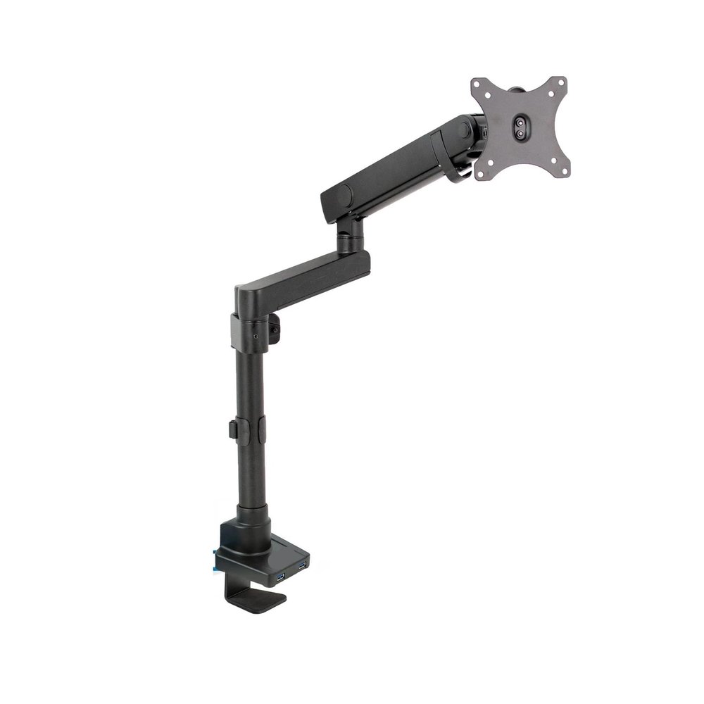 ZCERA Premium Aluminum Single Monitor Arm Desk Stand with U Port -