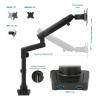 ZCERA Premium Aluminum Single Monitor Arm Desk Stand with U Port - view 3