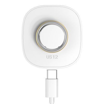 BOVIPO Compatible with Oura Ring Gen 4 Charger, Not for Oura Ring Gen 3, Fast Charging Dock with USB-C Cable for Smart Accessories (White, Size 12)