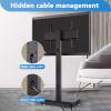 ZJXANOZ Mobile TV Cart on Wheels - Height Adjustable Portable Stand for 32-75 Inch LED TVs, Supports Up to 80kg, Vertical & Horizontal Viewing, Ideal for Home & Office Use view 4