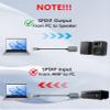 CERRXIAN USB C to Toslink Optical Transmitter, Unidirectional Type C Male Input to SPDIF Port Female Output Fiber Optic Adapter for Laptop Tablet Phone - 7.87inch view 2