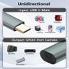 CERRXIAN USB C to Toslink Optical Transmitter, Unidirectional Type C Male Input to SPDIF Port Female Output Fiber Optic Adapter for Laptop Tablet Phone - 7.87inch view 3