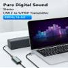 CERRXIAN USB C to Toslink Optical Transmitter, Unidirectional Type C Male Input to SPDIF Port Female Output Fiber Optic Adapter for Laptop Tablet Phone - 7.87inch view 4