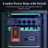 10 inch Rack Mount Power Strips PDU 4 Outlets with Surge Protection & Overload On Off Switch, 1U RackMount Power Strip with 6ft Cord for 10'' Mini Server Network Cabinets/Rack/Self, Black Red view 3