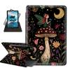 for Samsung Galaxy Tab S9 Ultra Tablet Case with Pencil Holder Folio PU Leather Multi-Angle Rotating Stand Auto Sleep/Wake Protective Rugged Cover,Fairy on Mushroom view 1