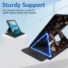 for Samsung Galaxy Tab S9 Ultra Tablet Case with Pencil Holder Folio PU Leather Multi-Angle Rotating Stand Auto Sleep/Wake Protective Rugged Cover,Fairy on Mushroom view 4