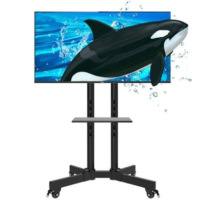 ZJXANOZ Mobile TV Floor Stand with Wheels - Height Adjustable Universal Rolling TV Cart Bracket - for 32-75 Inch LCD Led Plasma Flat Panel Screen (Black) Beautiful Scenery