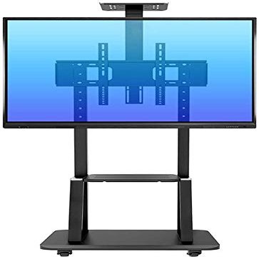 ZJXANOZ Adjustable TV Stand Base Bracket with 2 Tier Tray for 55 75 Inch TV Mobile TV Floor Stand for Universal Bracket (185cm)