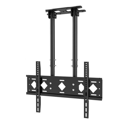 ZJXANOZ Ceiling TV Mount Bracket - TV Ceiling Mount with Adjustable Tilt, Double Pole Hanging TV Stand for 40-85 Inch LED Flat Screens, Ceiling Mounting, Max. 600x400mm