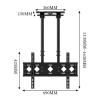 ZJXANOZ Ceiling TV Mount Bracket - TV Ceiling Mount with Adjustable Tilt, Double Pole Hanging TV Stand for 40-85 Inch LED Flat Screens, Ceiling Mounting, Max. 600x400mm view 2