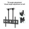 ZJXANOZ Ceiling TV Mount Bracket - TV Ceiling Mount with Adjustable Tilt, Double Pole Hanging TV Stand for 40-85 Inch LED Flat Screens, Ceiling Mounting, Max. 600x400mm view 4