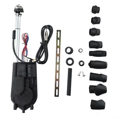 AM/FM Automatic Motor Power Antenna Replacement Kit DC12V With 75Cm Mast And 120Cm Cable, Compatible For Mercedes-Benz W140 W126 W124 W201 S-Class C-Class E-Class SL Models 1972-2002