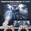 S40 PRO Game Projector and Game Mini Projector 36000+ Games 14 Emualtors,Android 11 Smart Projectors with Wireless Controllers,2.4G+5G WiFi & Bluetooth,Outdoor Movie Proyector for Home Theater,Gaming view 4