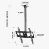 ZJXANOZ Ceiling TV Mount Stand - Full Motion 360 Rotating Tilt TV Wall Mount for 42-75 Inch LCD/Flat Screen TVs Max 600x400mm Easy Installation Durable and Adjustable view 2