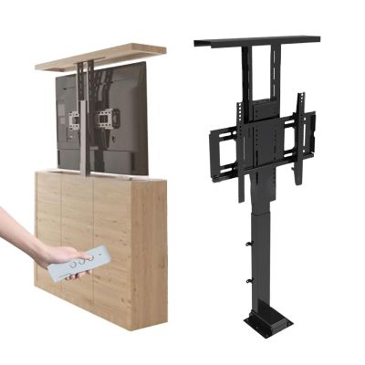 ZJXANOZ Electric TV Lift Stand - Motorized Adjustable TV Mount Bracket - Telescopic Lift for TVs 42-65in, Up to 60kg, Hidden in Cabinet, Fast Travel Under 40 Seconds