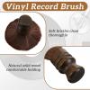 Matwsec Vinyl Record Cleaning Brush, Vinyl Record Brush with Fine Fiber Bristles, Anti-Static Soft Record Brush, Wood Record Cleaner Accessories for Vinyl Cd Album Care view 3
