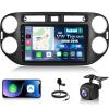 [2+64] Volxcereo Car Radio for VW Tiguan 2006-2016, 9 inch Android Touchscreen Tiguan Stereo with Carplay & Android Auto, GPS Navigation, WiFi, Bluetooth, SWC, FM/RDS, 32 EQ, DSP view 1