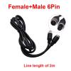 BHUPWZE 2M GX12 2/3/4/5/6Pin Luchtvaart Mannelijke/Vrouwelijke Verlengen Kabel M12 En Audio Connector Voor CCTV Camera Beveiligin(6Pin Female Male) view 2