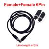 BHUPWZE 2M GX12 2/3/4/5/6Pin Luchtvaart Mannelijke/Vrouwelijke Verlengen Kabel M12 En Audio Connector Voor CCTV Camera Beveiligin(6Pin Female Female) view 2