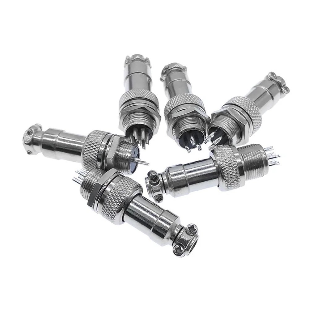 BHUPWZE 5PCS GX12 4pin Female Plug Socket 12mm Connector 2pin3Pin5Pin6Pin7 Quick Connectors(5pin 5pcs)