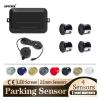 4-Sensor Vehicle Reverse Parking Aid - 12V Backup Radar Alarm System with 22mm Detection Probes - 8 Color Choices for Cars, Trucks, SUVs(Red) view 2