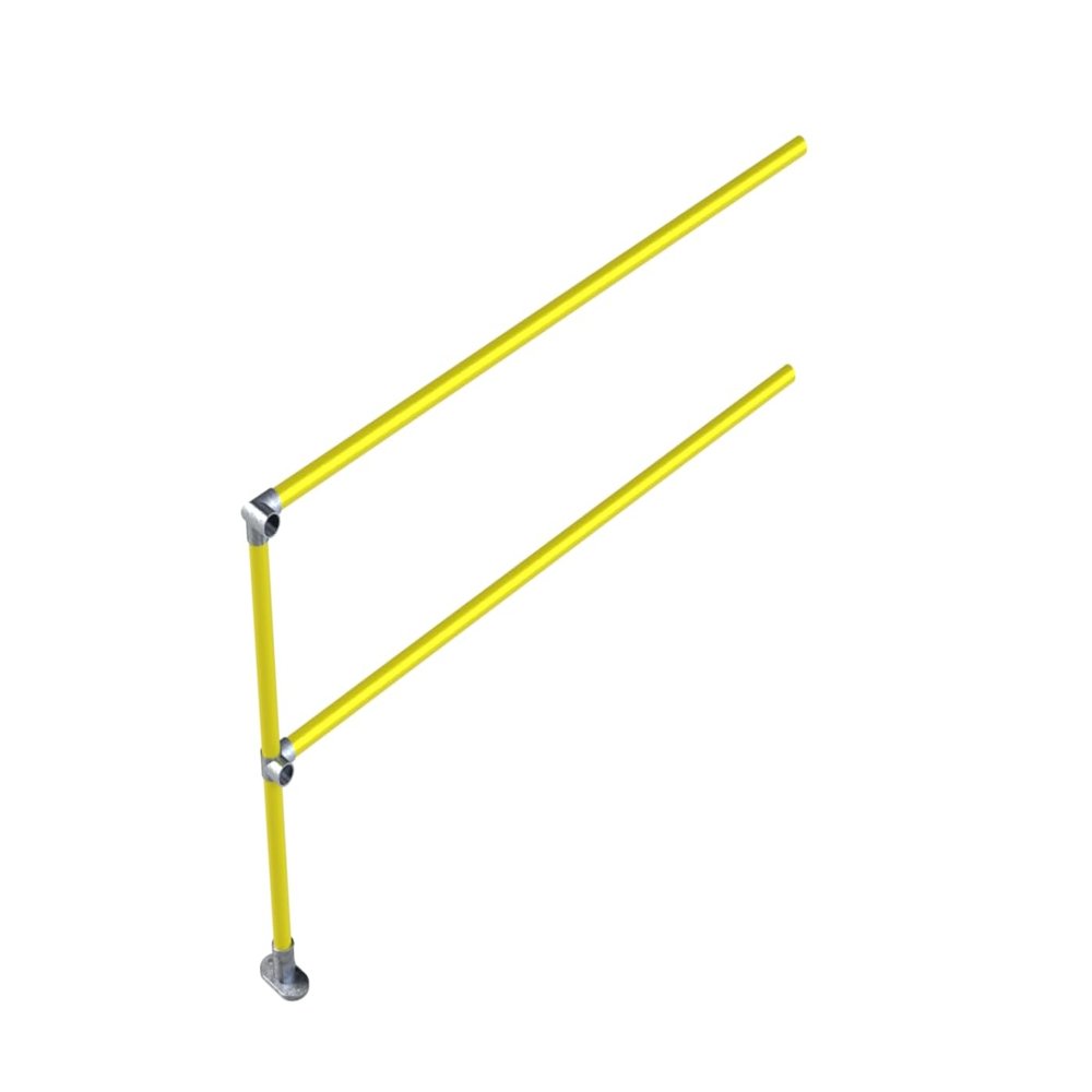 Safety Rail Co. OSHA Compliant Industrial Safety Railing Surface Mount 6 Feet Extension