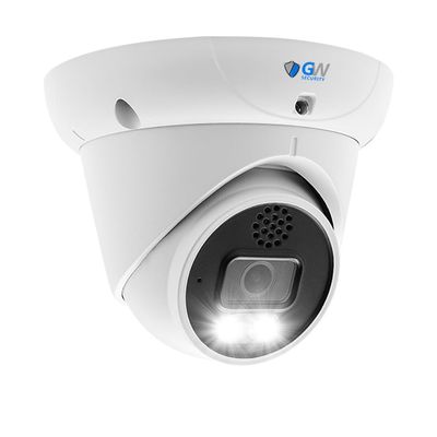 GW Security 5MP 30FPS Real-Time 1920P Two-Way Audio Spotlight Color Night Vision Outdoor/Indoor PoE IP Turret Security Camera (GW509502M)