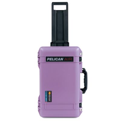 Lilac Pelican 1535 Air case, with Black Handles and latches. Comes Empty & with Wheels.