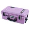 Lilac Pelican 1535 Air case, with Black Handles and latches. Comes Empty & with Wheels. view 3