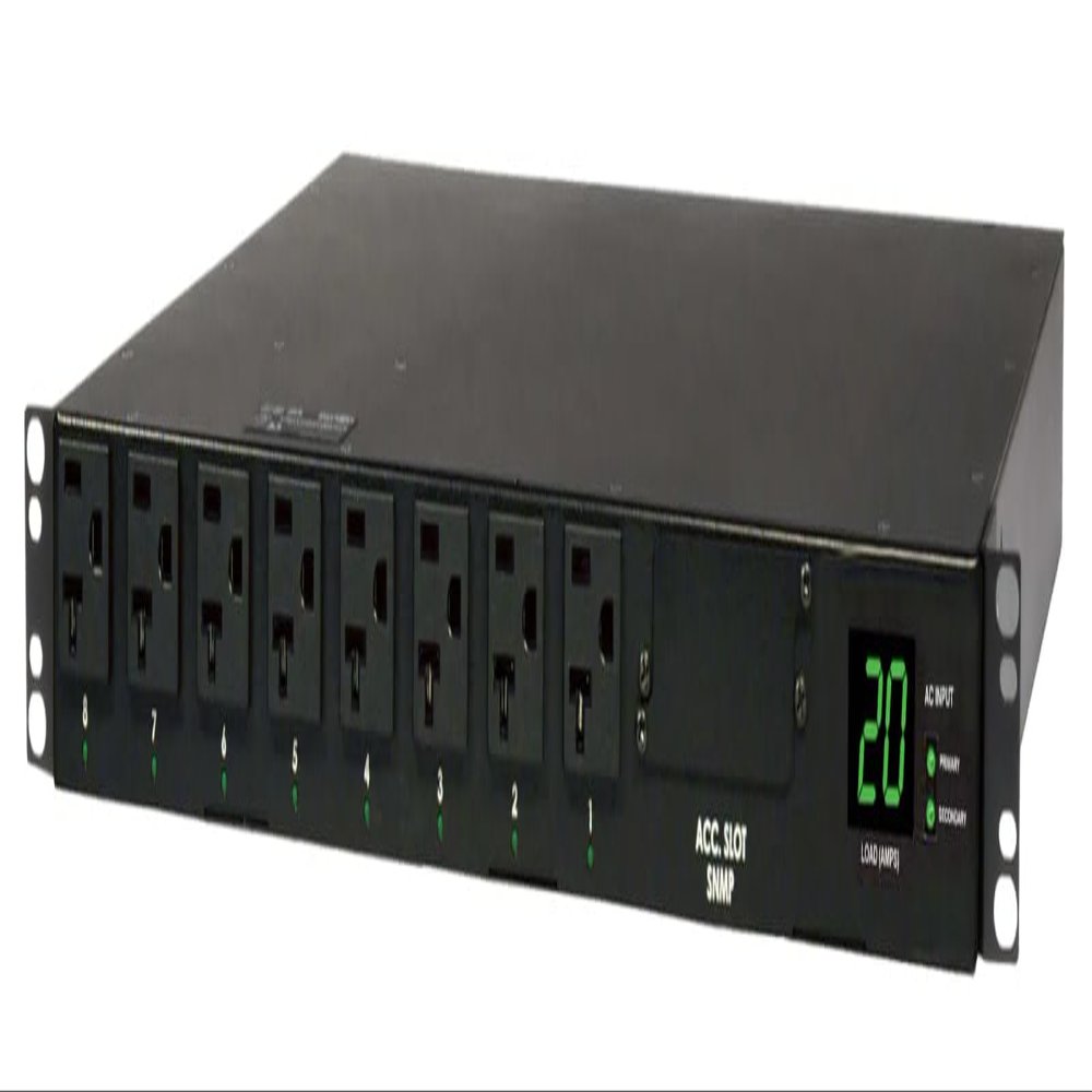 Eaton Tripp Lite PDUMH20AT 20A ATS Metered PDU, 120V, 16 NEMA 5-15/20R Outlets, Dual L5-20P Inputs, 1U Rackmount Power Distribution Unit, ACE 3 Year Warranty Included