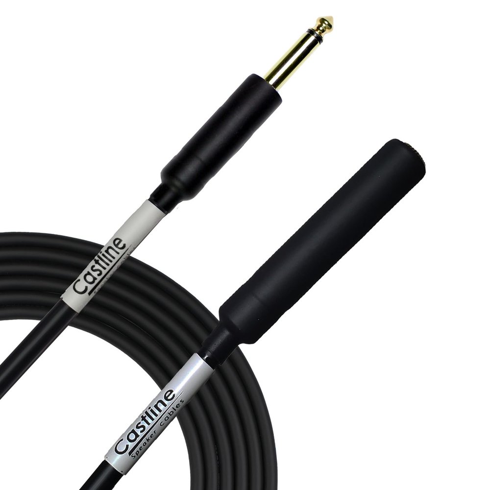 Castline Gold 1/4 TS to 1/4 TS Female Speaker Cable Mogami 3082 (10 Ft)
