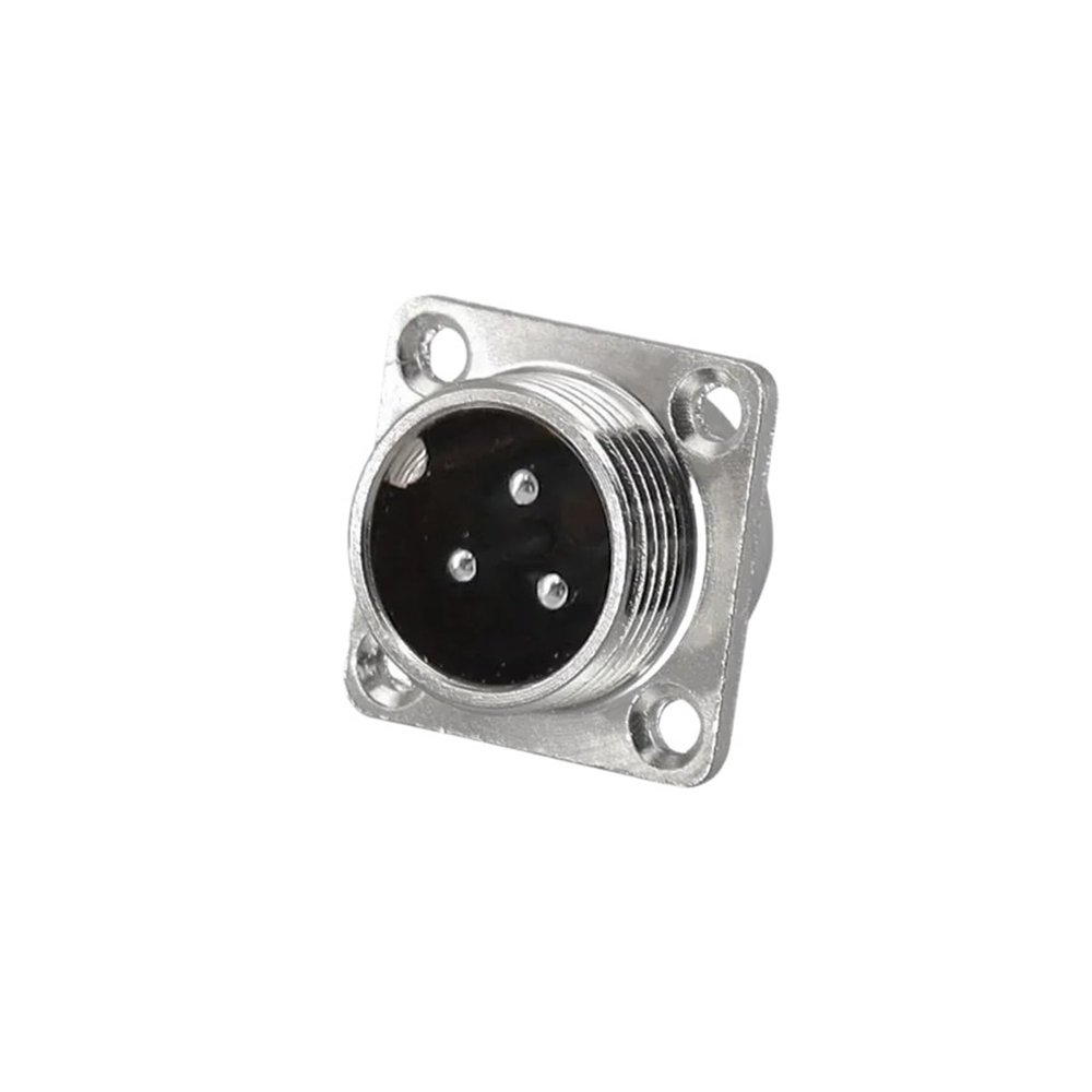 BHUPWZE GX12 Connector Square Base Flange Socket 2 Pin 3pin 4pin 5pin 6pin 7pin Diam 12mm(3 Pin)