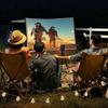 60-300 inch Portable Projection Screens, 2 Sided 16:9 Foldable Anti-Crease Projector Movies Screens for Camping Party, Home Theater, Office(250in(552x314cm)) view 2