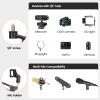 TARION Modular Desktop Arm Set - 18"/45 cm Adjustable Stand with Spigot Mount for COB Lights + 29.4"/75 cm (Max) Mic Boom Stand for Microphone Compatible with 35 mm Rods - Titanrig Arm Y view 4