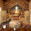 10 Pcs Christmas Nativity Scene Decorations Nativity Stable Manger Scene Backdrop 8 x 6 ft Birth of Jesus Banner Hay Bales Box Manger Animal Cardboard for Holy Family Farm Christian Pageant Photo Prop view 1